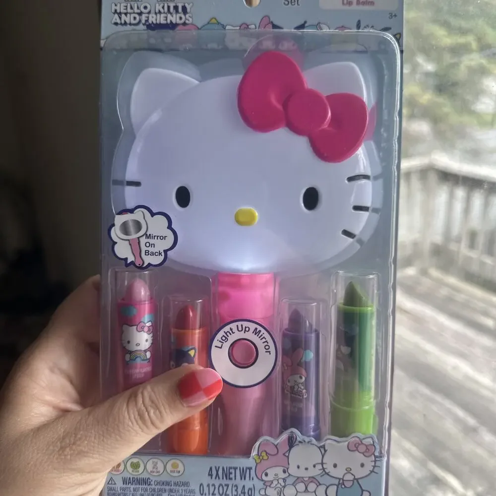 Hello Kitty And Friends Cosmetic Set With Lip Gloss And Light Up Mirror
